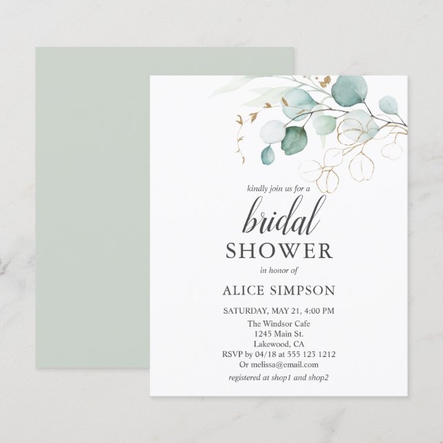 Möhippan Budget Boho Eucalyptus Löv (Fram/baksida)