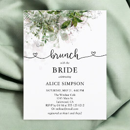 Möhippan Budget Boho Greenery Brunch Inbjudan Vykort