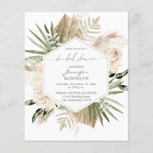 Möhippan Budget Boho Pampas Grass & Blommigt Flygblad