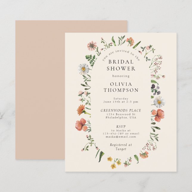 Möhippan Budget Boho Summer Wildblomma Arch (Fram/baksida)