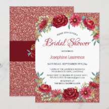 Möhippan Burgundy Blommigt Ro Guld Glitter