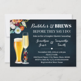 Möhippan Burgundy Bubbles and Brews Inbjudningar