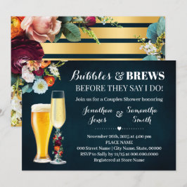 Möhippan Burgundy Bubbles and Brews Inbjudningar