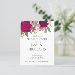 Möhippan Burgundy Garden Flowers Vykort