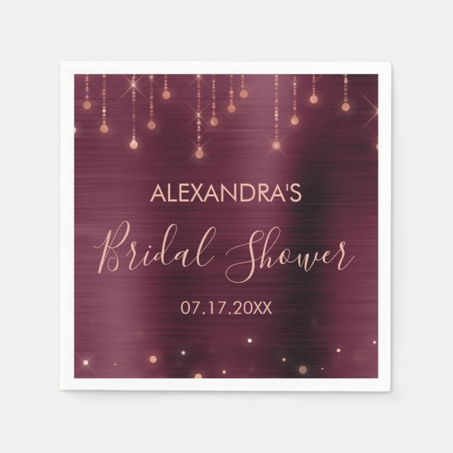 Möhippan Burgundy och Ro Guld Pappersservett (Framsidan)