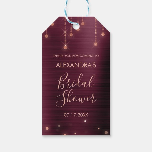 Möhippan Burgundy och Ro Guld Presentetikett (Framsidan)