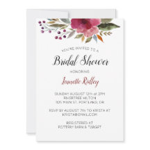 Möhippan Burgundy Watercolor Flowers