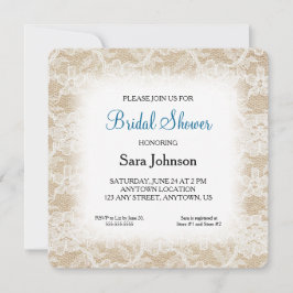 Möhippan Burlap och Snöre Personlig Inbjudningar