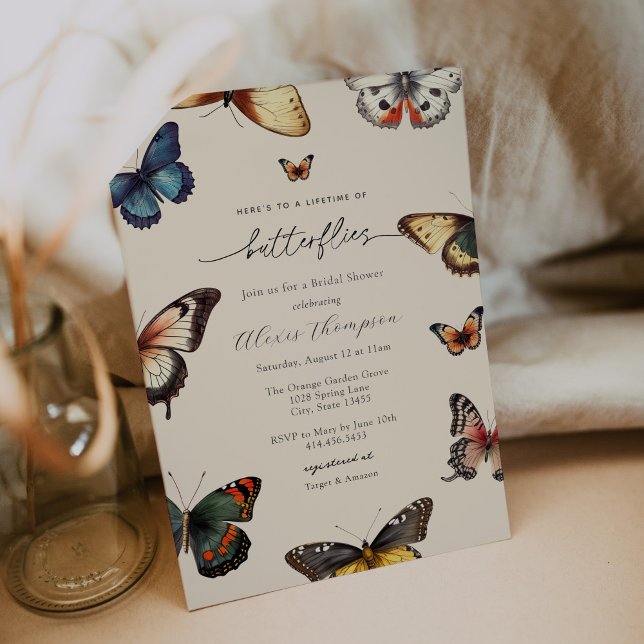 Möhippan Butterflies livslängd Inbjudningar (Skapare uppladdad)