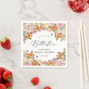 Möhippan Butterflies Peonies livslängd Pappersservett