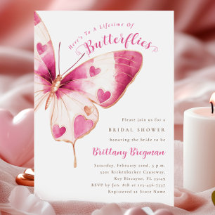 Möhippan Butterfly Hearts Inbjudningar