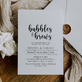Möhippan Calligraphy Classic Bubbles & Brews Inbjudningar