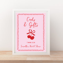 Möhippan Cherry Bow Hand plockade Poster