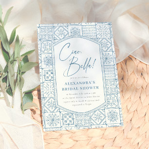 Möhippan Ciao Bella Whimsical Italy Tiles Inbjudningar