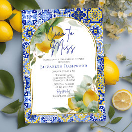 Möhippan Ciao till Miss Italiana Blue Tile Lemon Inbjudningar