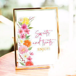 Möhippan Citrus Blommigt Sweet Treats Poster