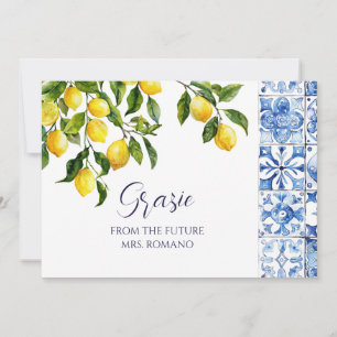 Möhippan Citrus Positano Blue Tiles Tack Kort