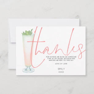Möhippan Cocktail Coral Snyggt Script Tack Kort