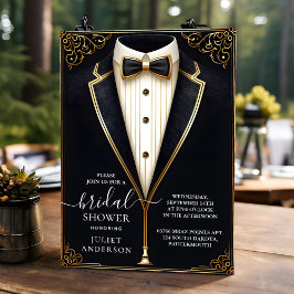 Möhippan Costume Manar Tuxedo Bold Black Tie Inbjudningar
