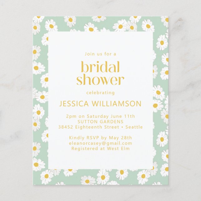 Möhippan Daisy för Grönt för pastellutförsäljning  (Framsida)