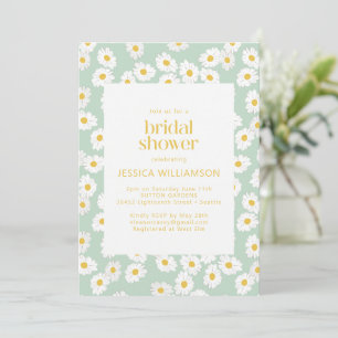 Möhippan Daisy för Grönten vår Pastel Sage Inbjudningar