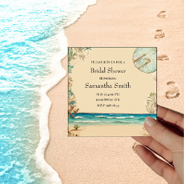 Möhippan Dream Beach Theme Bröllop Inbjudningar
