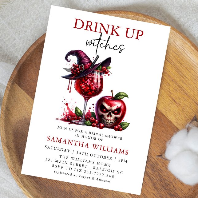 Möhippan Drink Up Witches Gothic Cocktails Inbjudningar (Skapare uppladdad)