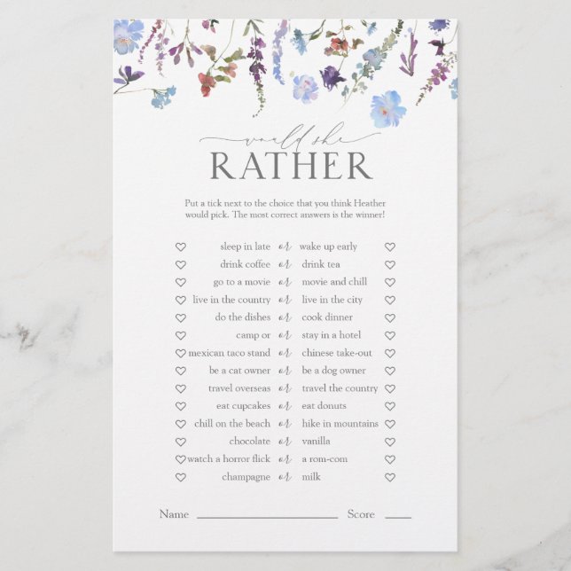 Möhippan Dusty Blue Wildblomma (Framsida)