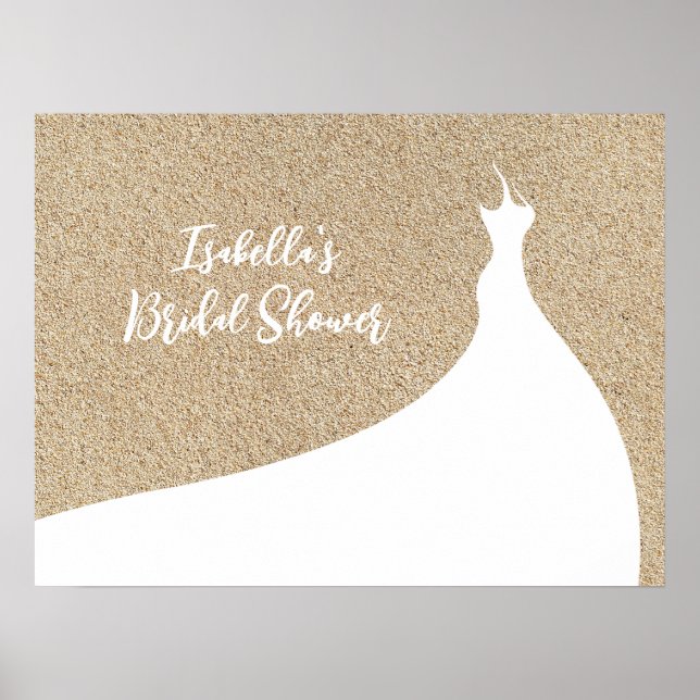 Möhippan elegant Beach Poster vit (Framsidan)