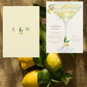 Möhippan elegant Cream & Gult Limoncello Inbjudningar