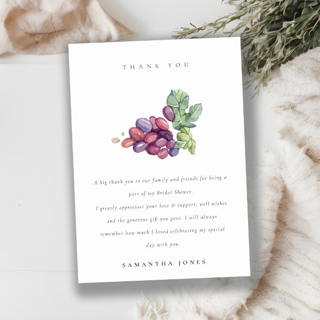 Möhippan elegant för vattenfärgsgrafik  Foliage Tack Kort (Skapare uppladdad)