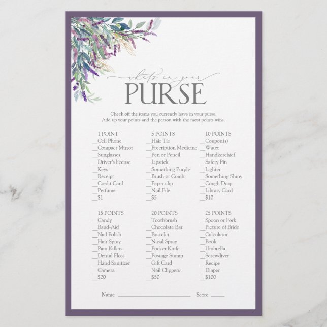 Möhippan elegant Lavender Blommigt (Framsida)