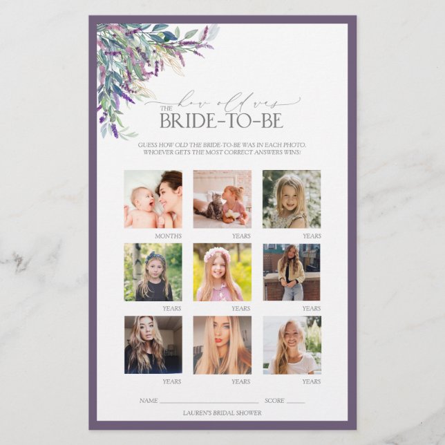 Möhippan elegant Lavender Blommigt (Framsida)