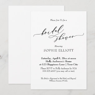 Möhippan elegant Luxury Typography Enkel Inbjudningar