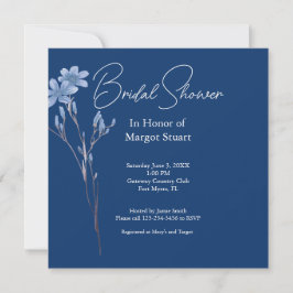 Möhippan elegant Navy WildblomWhite Script