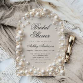 Möhippan elegant Pastel Pearls Inbjudningar