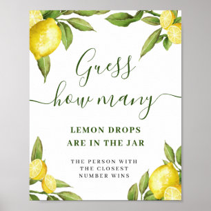 Möhippan elegant vattenfärg Lemon Poster