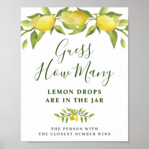 Möhippan elegant vattenfärg Lemon Poster