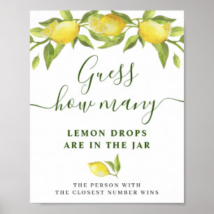 Möhippan elegant vattenfärg Lemon Poster