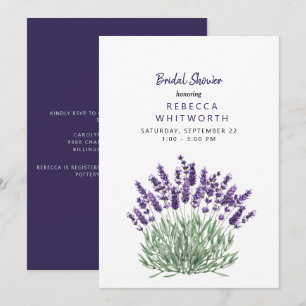Möhippan elegant Watercolor Lavender Inbjudningar