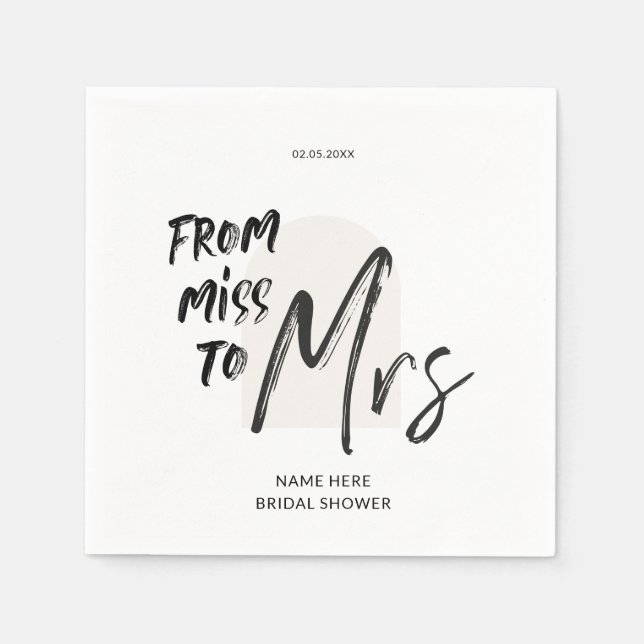 Möhippan Enkel hand-bokstäver Pappersservett (Framsidan)