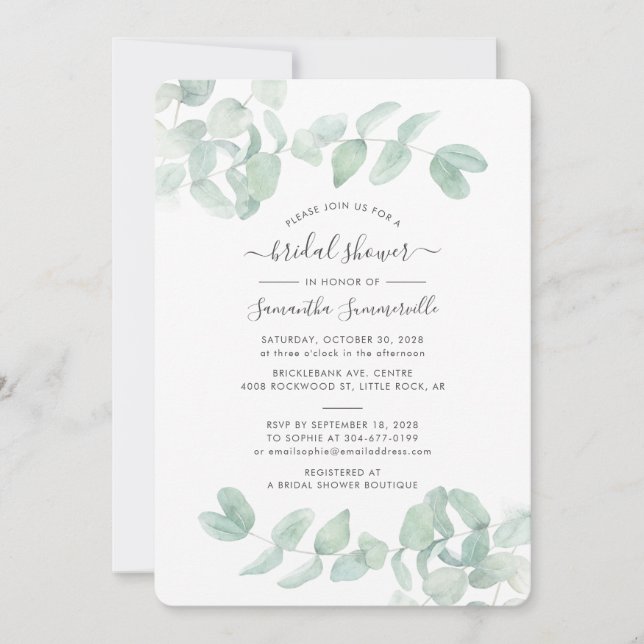 Möhippan Eucalyptus Greenery Botanical Blommigt  (Framsida)