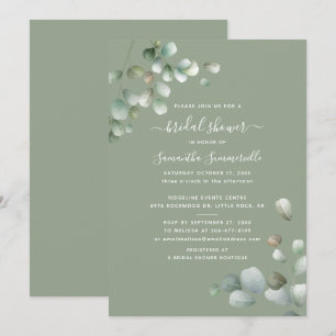 Möhippan Eucalyptus Greenery Script Inbjudningar