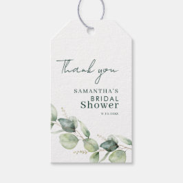 Möhippan Eucalyptus Greenery Script Presentetikett