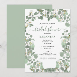 Möhippan Eucalyptus Greenery Silver-dollar Inbjudningar