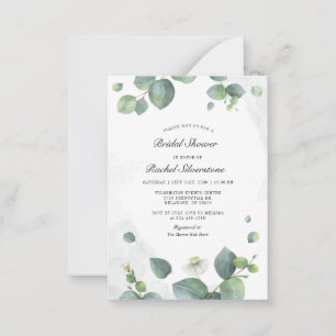 Möhippan Eucalyptus Greenery Watercolor Anteckningskort