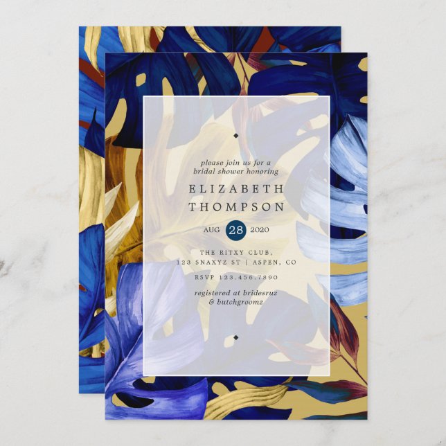 Möhippan Exotic Forest Bröllop Inbjudningar (Fram/baksida)