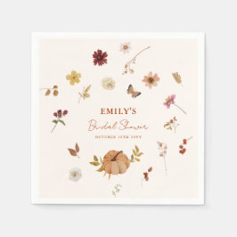 Möhippan Fall Pumpkin Wildblomma Pappersservett