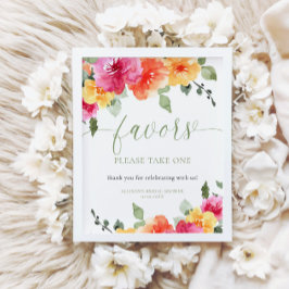 Möhippan Färgstark, ljusstark blommigt är ett teck Poster