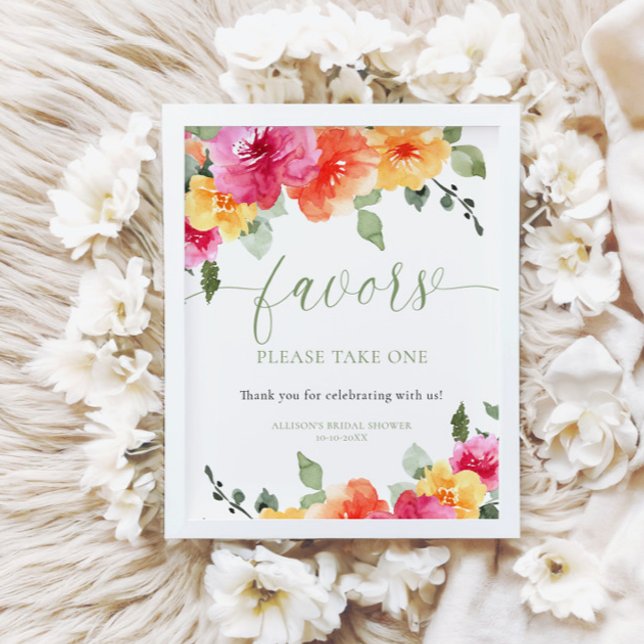 Möhippan Färgstark, ljusstark blommigt är ett teck Poster (Skapare uppladdad)